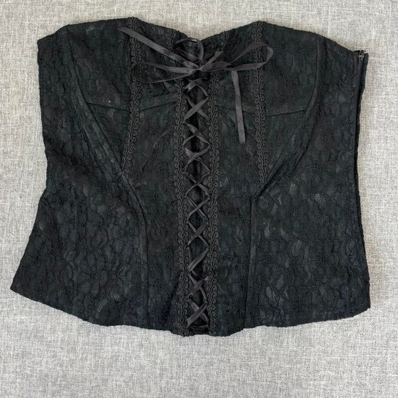 Y2K Ricki's Black Lace Corset Top (8) - Picture 5 of 5